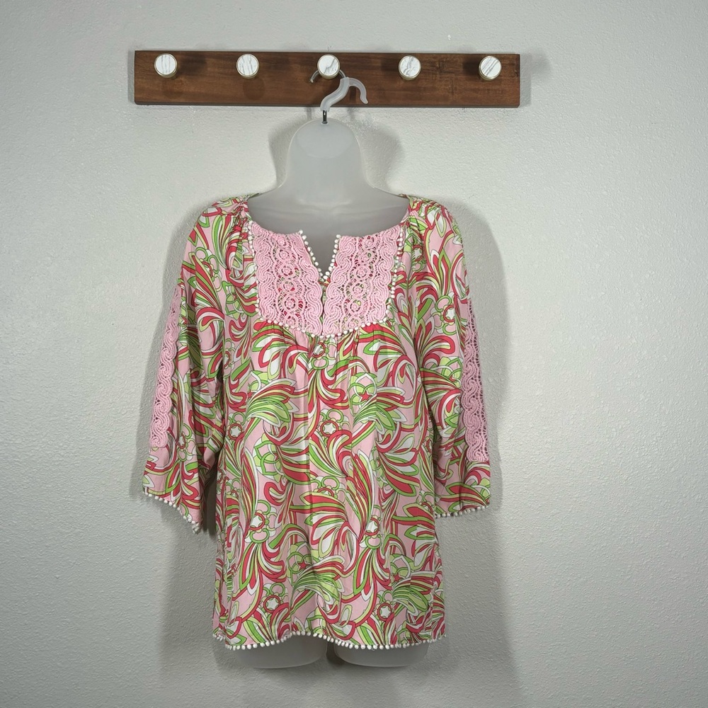 Crown & Ivy Retro Paisley Boho Print Top Women’s Size XSmall